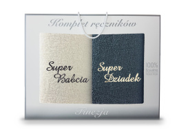 Komplet ręczników dla Super Babci i Dziadka 2x 70x140